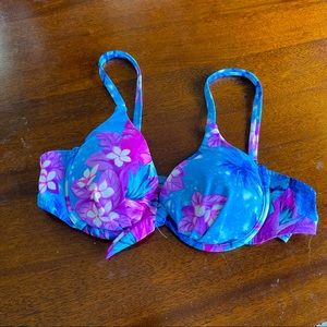 Kechika blue and purple bikini top size 10